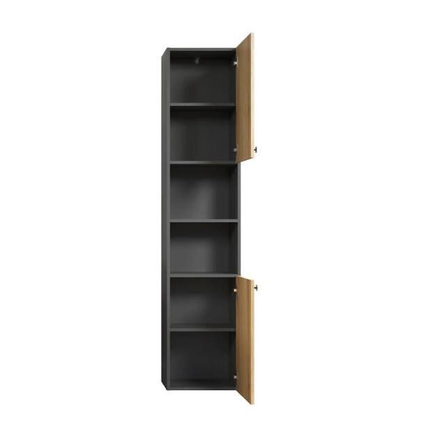 CaliCosy Geribbelde badkamerkolom met 2 deuren en 2 open vakken h186 cm purebliss 3042525 large