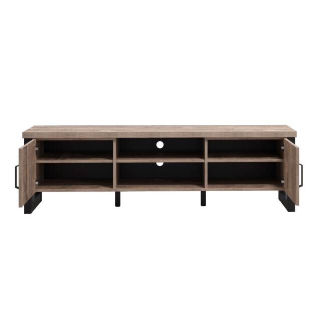 CaliCosy Tv-meubel met 2 deuren, 2 open vakken en 2 kabelopeningen l166 cm emile 3042285 large