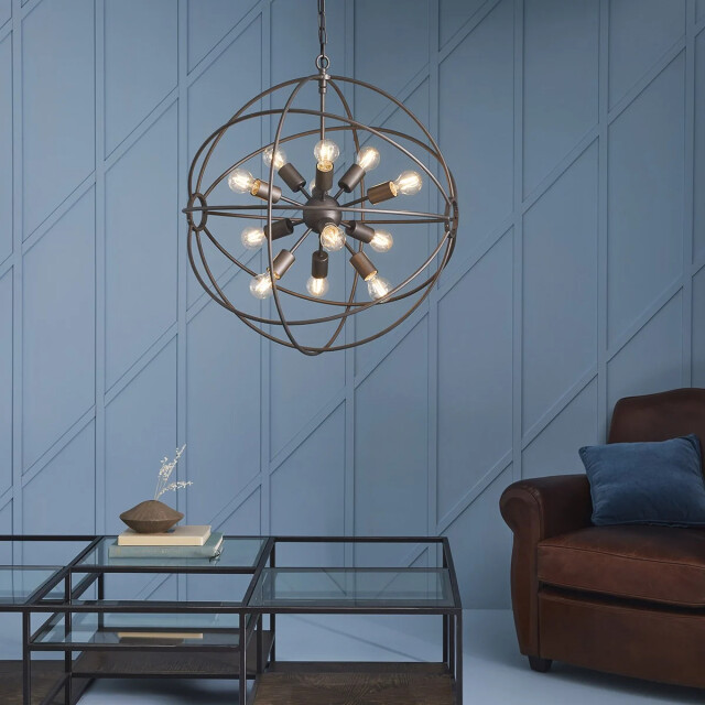 Signature Spoetnik grijze metalen kroonluchter d100cm 2929283 large