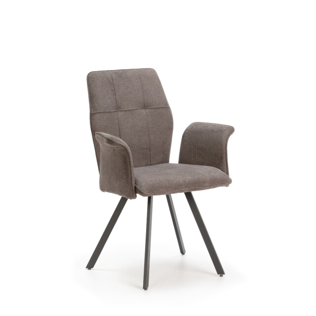 CaliCosy Set van 2 fauteuils in stof met zwarte metalen poten l62 cm mery 3078757 large