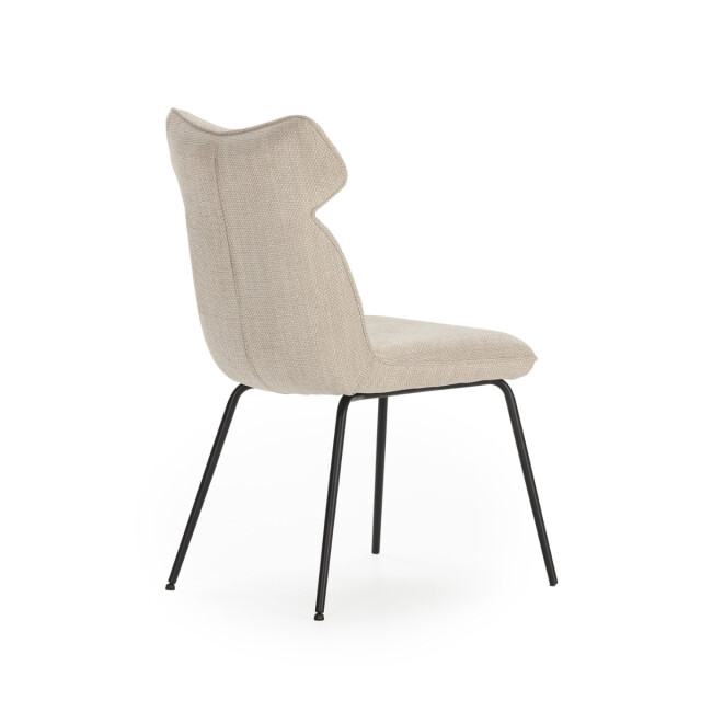 CaliCosy Set van 2 stoelen in stof met zwarte metalen poten l47 cm dara 3078552 large