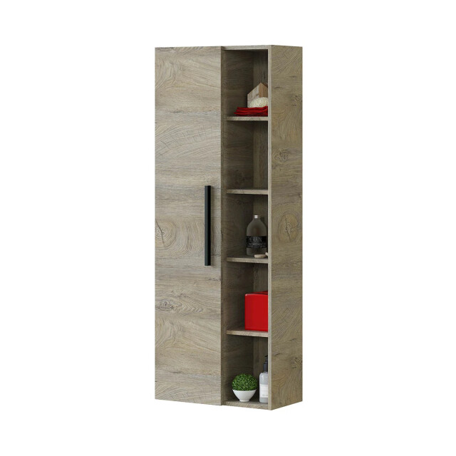 CaliCosy Hangende kolomkast met 1 deur en 5 opbergvakken h135 cm 2930512 large