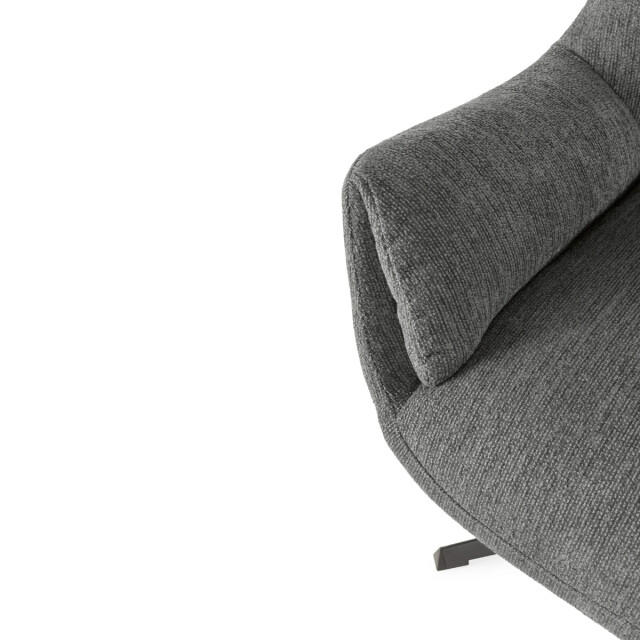 CaliCosy Fauteuil in gewatteerde stof met zwarte metalen poten h89 cm odette 3084071 large