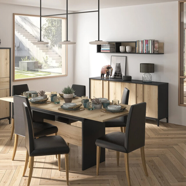 CaliCosy Rechthoekige tafel 1 verlengstuk esteban l160/205 cm 2930012 large