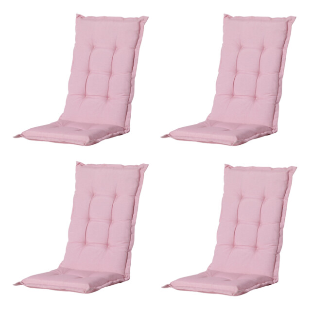 Madison tuinkussens hoge rug panama soft pink 123x50 - 4 stuks 2911385 large