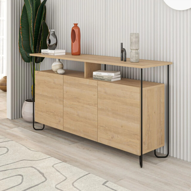 CaliCosy Buffet 3 deuren en metalen poten dilly l130 cm 2930291 large