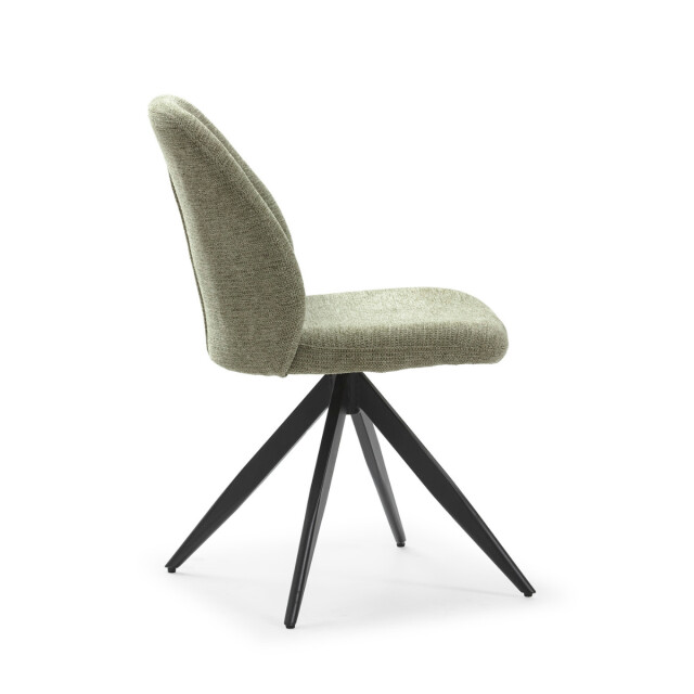 CaliCosy Set van 2 draaibare stoelen in stof met zwarte metalen poten l47 cm tamara 3078559 large