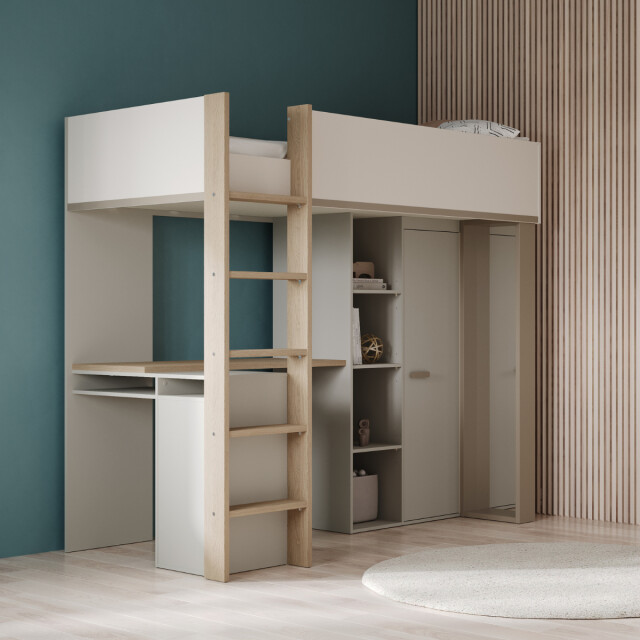CaliCosy Hoogslaper met bureau en kast h183 cm camillia 3040885 large