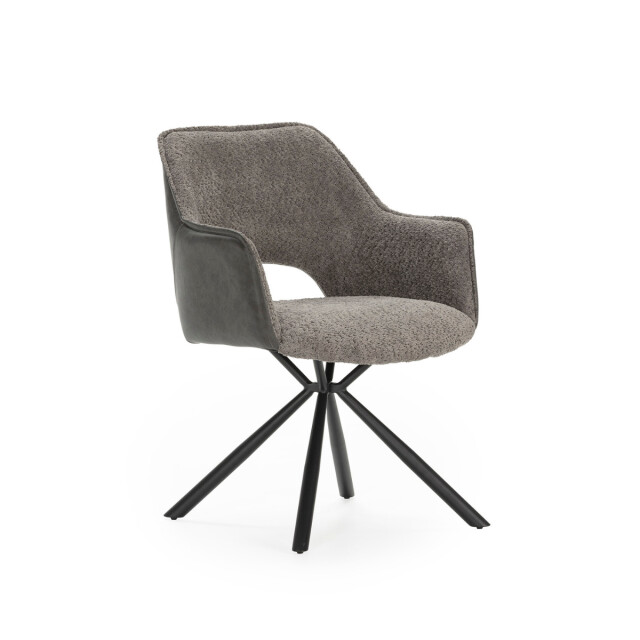 CaliCosy Set van 2 fauteuils in stof met zwarte metalen poten l62 cm mariel 3078805 large
