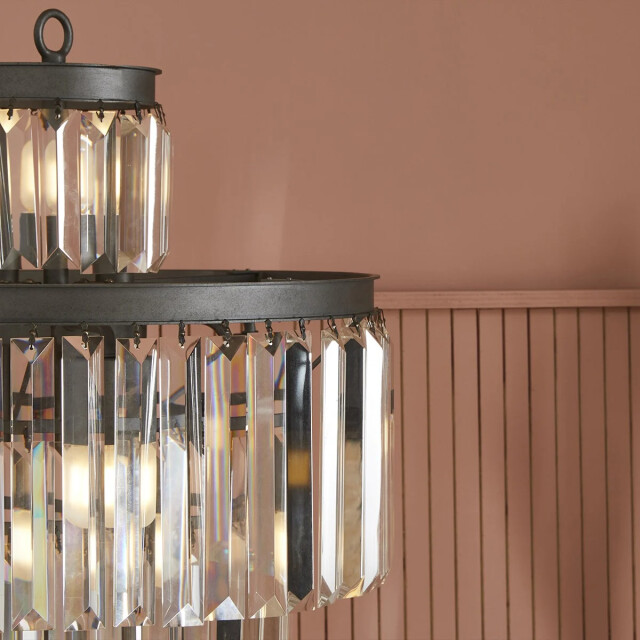 Signature Fulgurant grijze glazen metalen vloerlamp 2929732 large