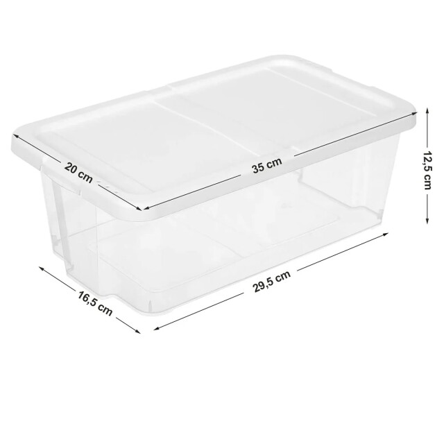 CaliCosy Set van 12 transparante schoenendozen met deksel 2929391 large