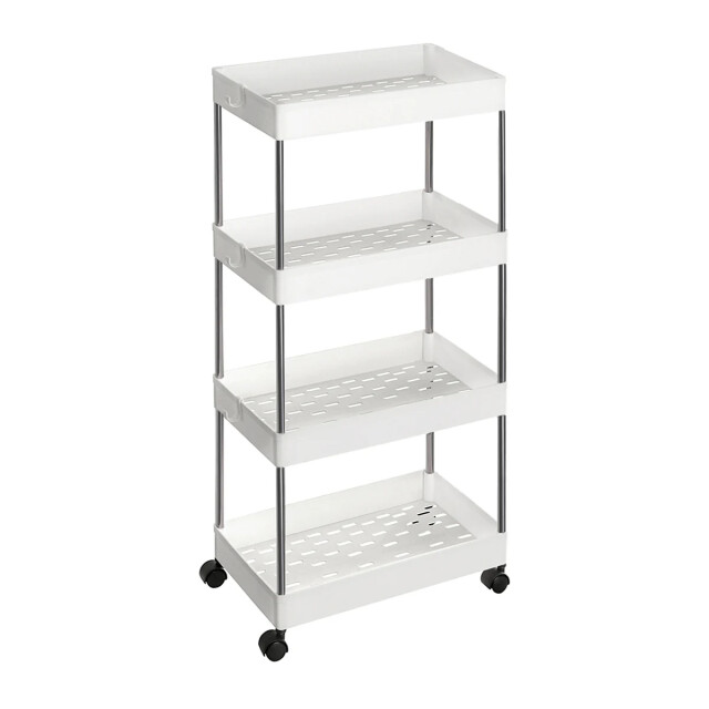 CaliCosy Serveerwagen op wielen 4 niveaus wit l40 x h86 cm 2929412 large