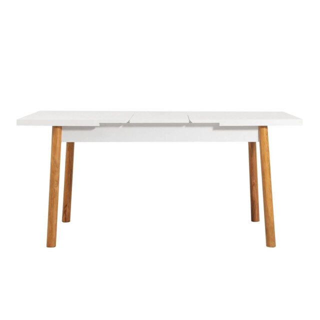CaliCosy Uitschuifbare tafel van 120 tot 153 cm, wit en atlantisch grenen decor - 3061545 large
