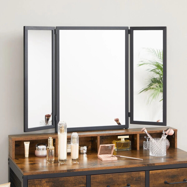 CaliCosy Make-upconsole met spiegel, opbergruimte en krukje l90 cm 2930213 large