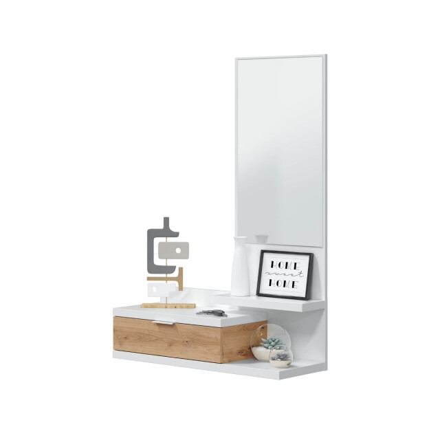 CaliCosy Hangende console met 1 lade en 1 spiegel l81 cm dhalia 2982035 large