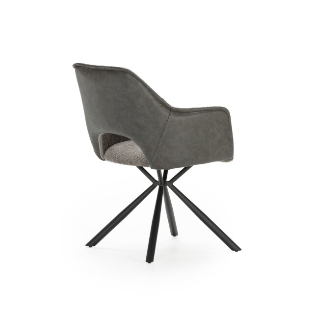 CaliCosy Set van 2 fauteuils in stof met zwarte metalen poten l62 cm mariel 3078805 large