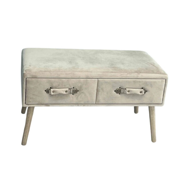 CaliCosy Bank van fluweel met 2 laden, fluwelen handgrepen en bronzen beslag 2979232 large