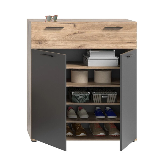 CaliCosy Schoenenkast met 1 lade en 2 deuren l90 cm mason 2951206 large