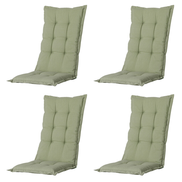Madison tuinkussens hoge rug panama sage 123x50 - 4 stuks 2911386 large