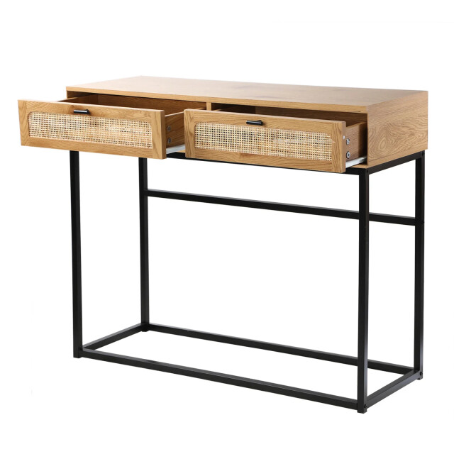 CaliCosy 2 laden console met vlechtwerk l100cm 2929853 large