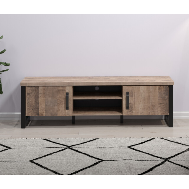CaliCosy Tv-meubel met 2 deuren, 2 open vakken en 2 kabelopeningen l166 cm emile 3042285 large
