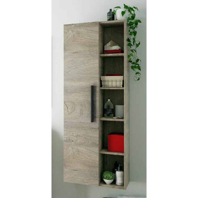 CaliCosy Hangende kolomkast met 1 deur en 5 opbergvakken h135 cm 2930512 large