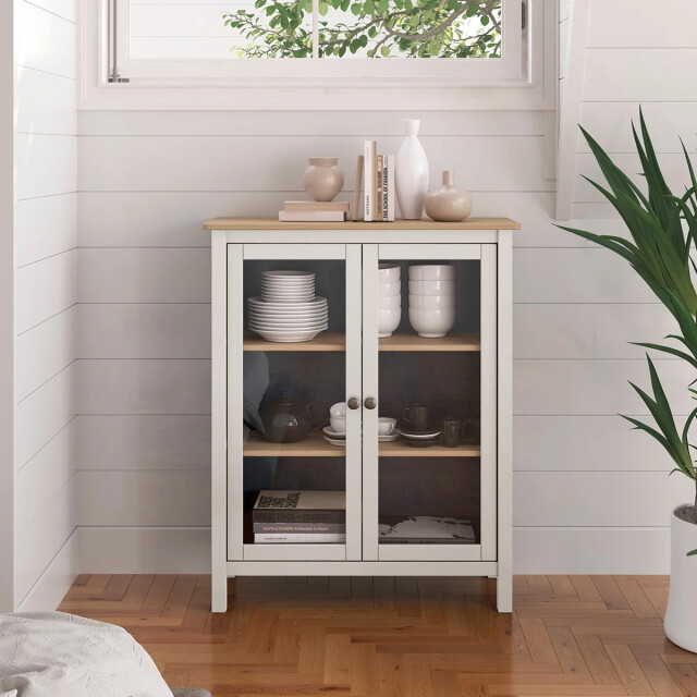 CaliCosy Vitrinekast 2 deuren l90 x h110 cm misti 2937378 large