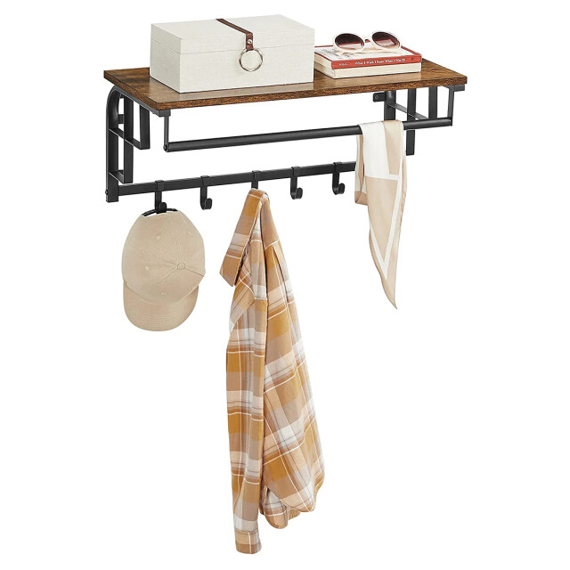 CaliCosy Wandkapstok met 5 verwijderbare haken en stang l66 cm 2931733 large