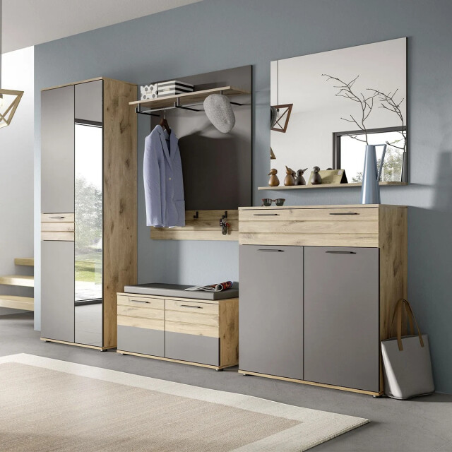 CaliCosy Bank met schoenenopberger 2 deuren l90 cm mason 2951207 large