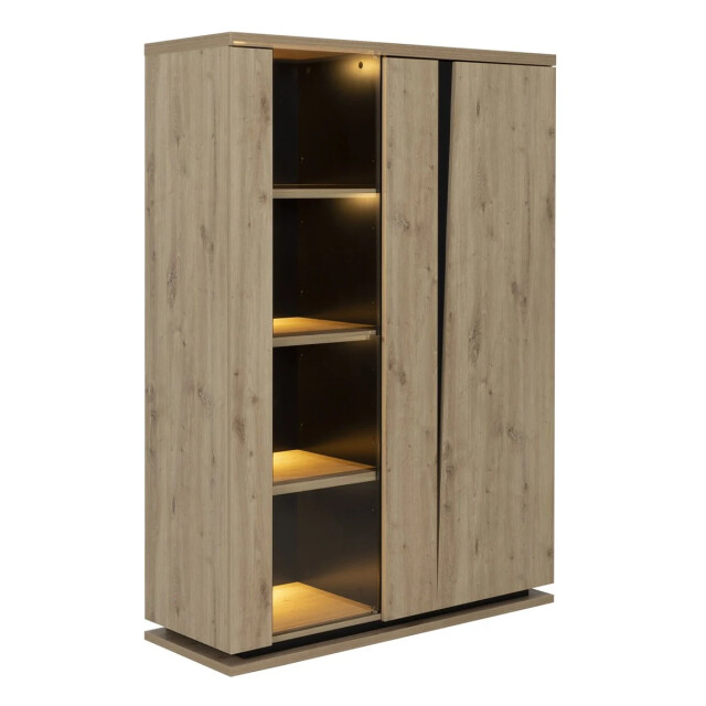 CaliCosy Samenstelling dressoir met 2 deuren met verlichting, met uitschuifbare eettafel 2930675 large