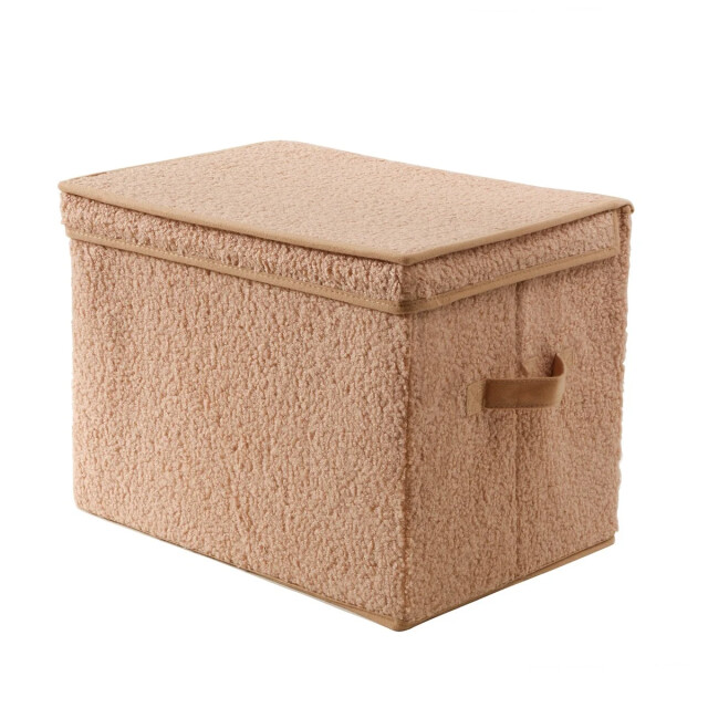 CaliCosy Hoge opbergdoos met deksel van bouclé-stof in h30 cm 3011527 large