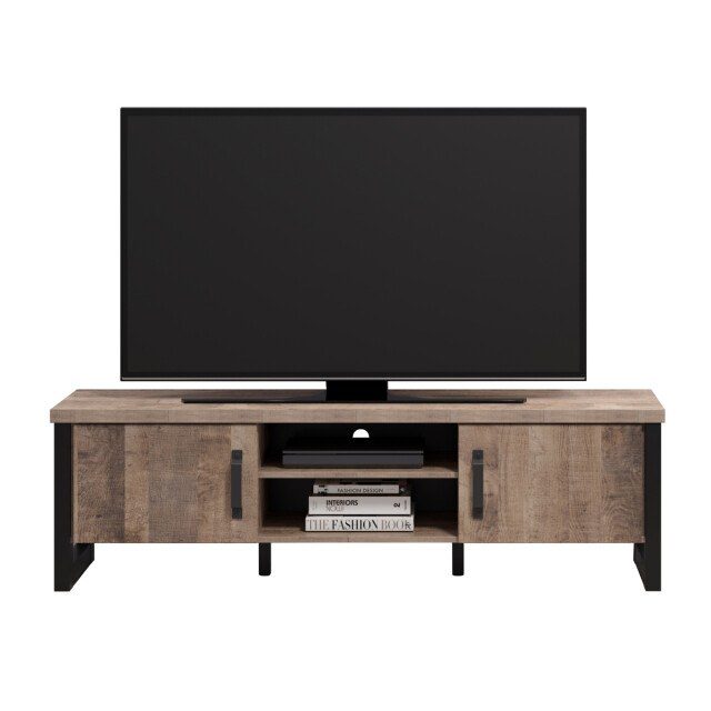 CaliCosy Tv-meubel met 2 deuren, 2 open vakken en 2 kabelopeningen l166 cm emile 3042285 large