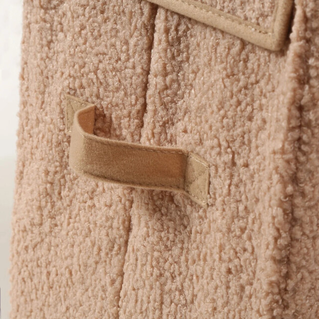 CaliCosy Hoge opbergdoos met deksel van bouclé-stof in h30 cm 3011527 large