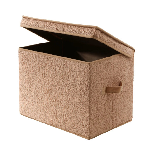 CaliCosy Hoge opbergdoos met deksel van bouclé-stof in h30 cm 3011527 large