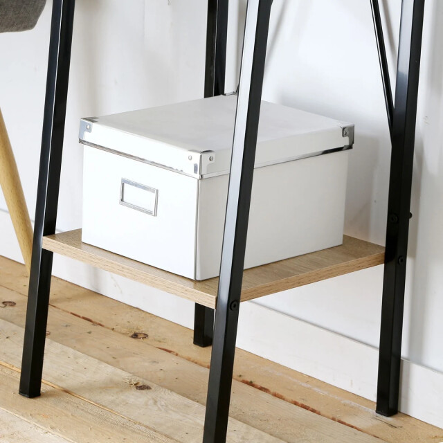 CaliCosy Boekenplank met 4 tiers industriële houtenlook en metaal meubels h148 cm - 2929334 large