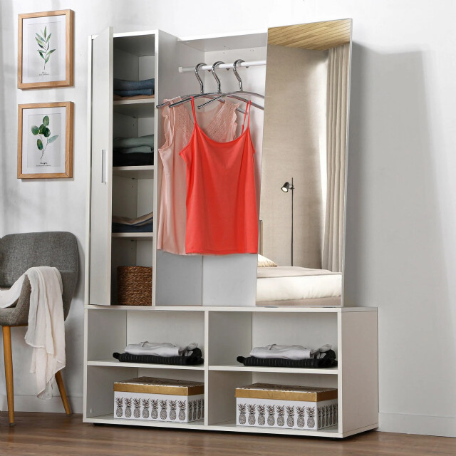 CaliCosy Garderobe met 1 deur 1 spiegel auma l105 x h151,3 cm 2930033 large