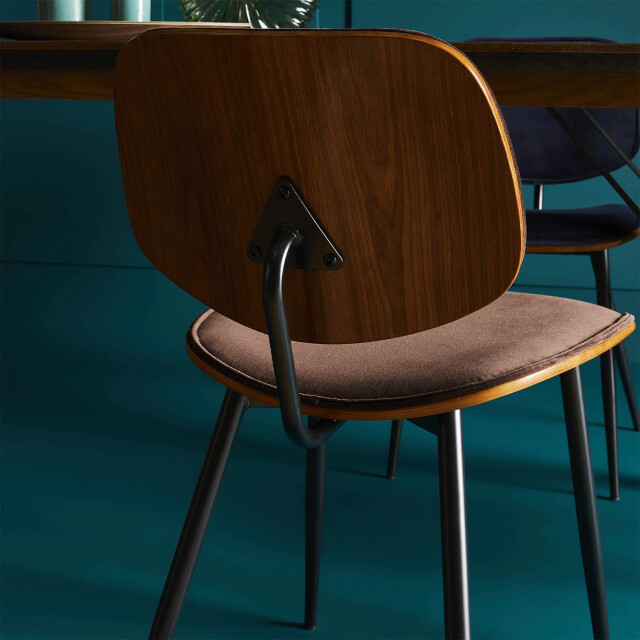 Signature Set van 2 fluwelen stoelen met houten afwerking olympia 2936799 large