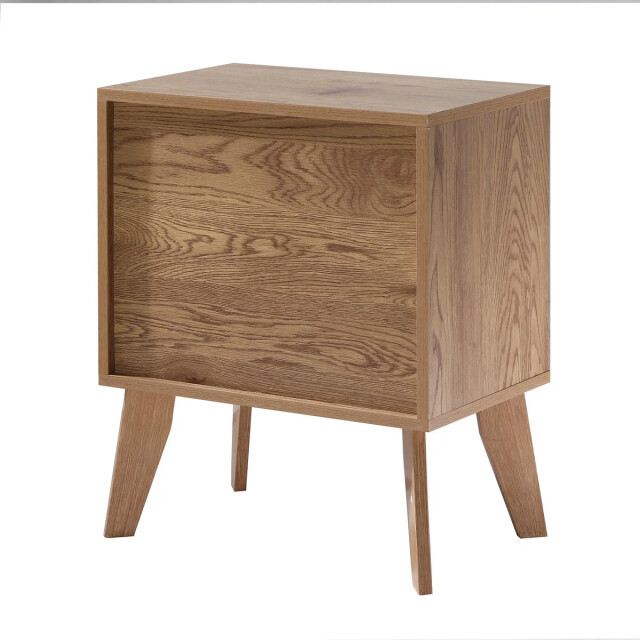 CaliCosy Nachtkastje met 2 lades, rotan fronten en decoratieve houten poten l45 cm alia 3034507 large