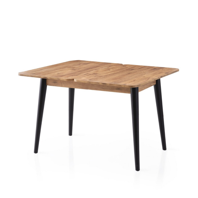 CaliCosy Uitschuifbare tafel van 100 tot 120 cm, atlantisch grenen en zwart decor - 3061547 large