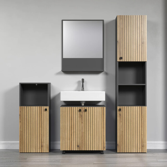 CaliCosy Lage badkamerkast met 1 deur en 1 open vak l40 cm purebliss 3042308 large