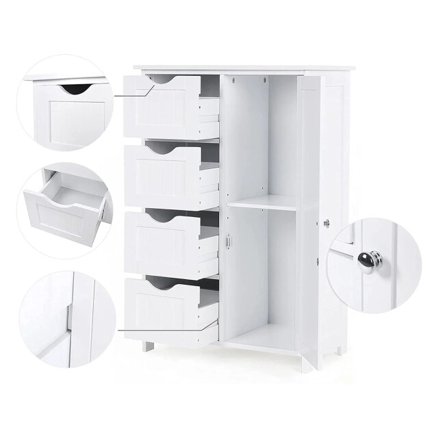 CaliCosy Badkamermeubel 1 deur 4 laden l55 cm 2929933 large