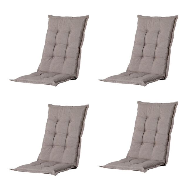Madison tuinkussens hoge rug basic taupe 123x50 - 4 stuks 2911404 large