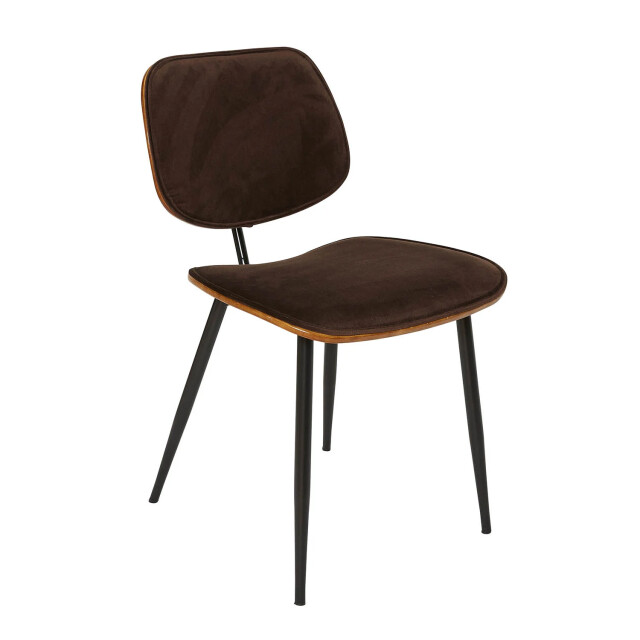 Signature Set van 2 fluwelen stoelen met houten afwerking olympia 2936799 large