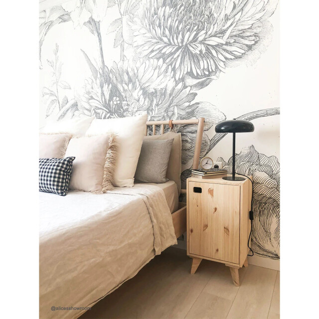 CaliCosy Meubel 1 deur van massief grenen met 1 in hoogte verstelbare plank l37 x h53,5 2929454 large