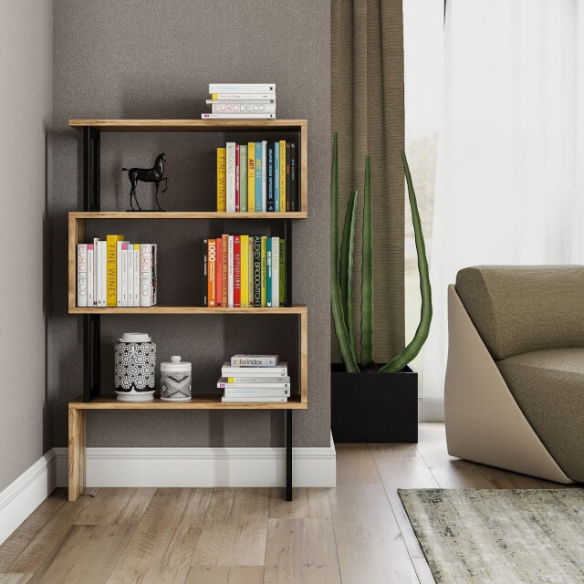 CaliCosy Rek 4 planken decor walnoot l80 cm ceylan 2930454 large