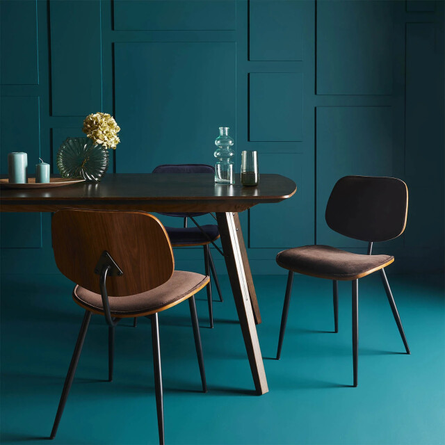 Signature Set van 2 fluwelen stoelen met houten afwerking olympia 2936799 large