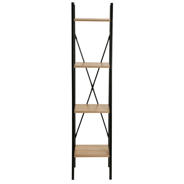 CaliCosy Boekenplank met 4 tiers industriële houtenlook en metaal meubels h148 cm - 2929334 large