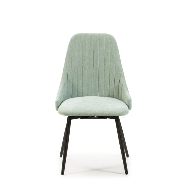 CaliCosy Set van 2 draaibare stoelen in stof met zwarte metalen poten l50 cm elma 3078767 large