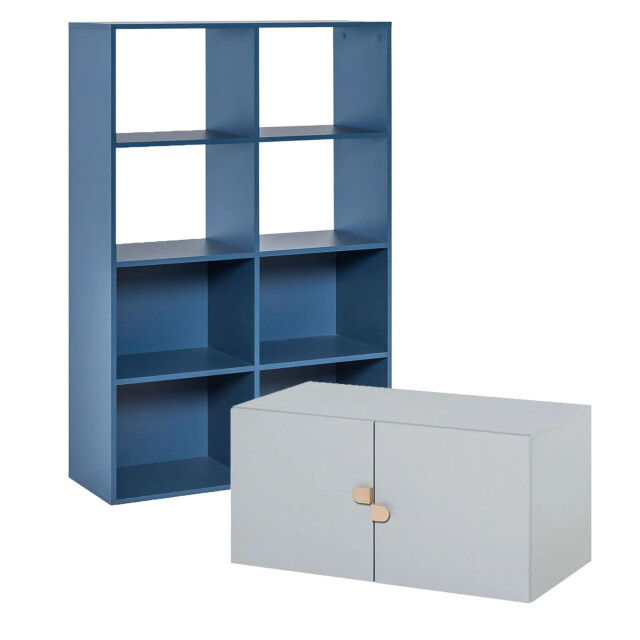 CaliCosy 8-vaks boekenkast met 2 deurs onderkast stige 2932011 large