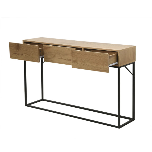 CaliCosy Wandtafel met 3 lades eiklook l120cm 2929794 large